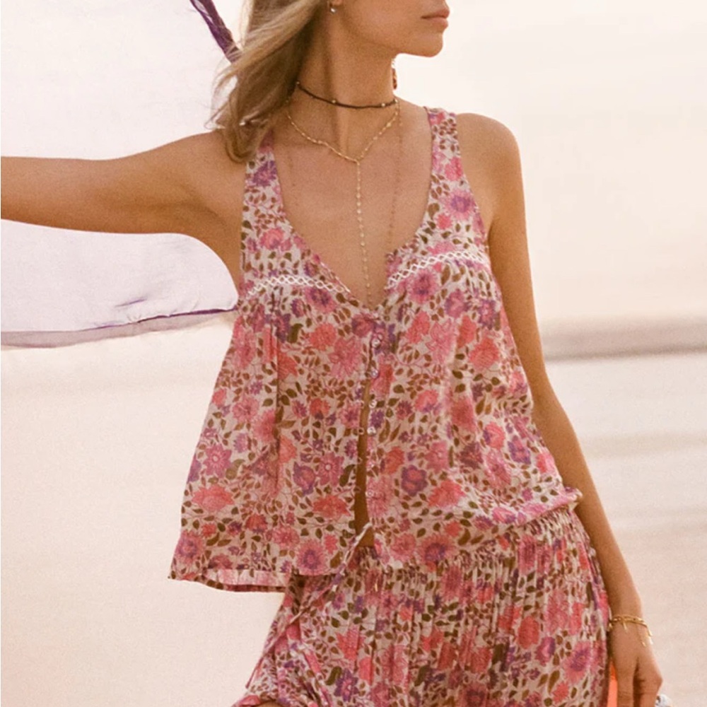 Spell Elysian Cami in Petunia Pink